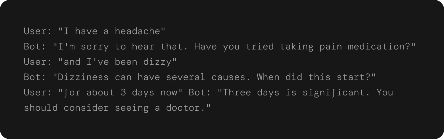 Traditional chatbot problem